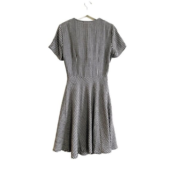 Solid & Striped Gingham Daisy Cut-out Dress Size L, New, Black/White - Picture 4 of 16